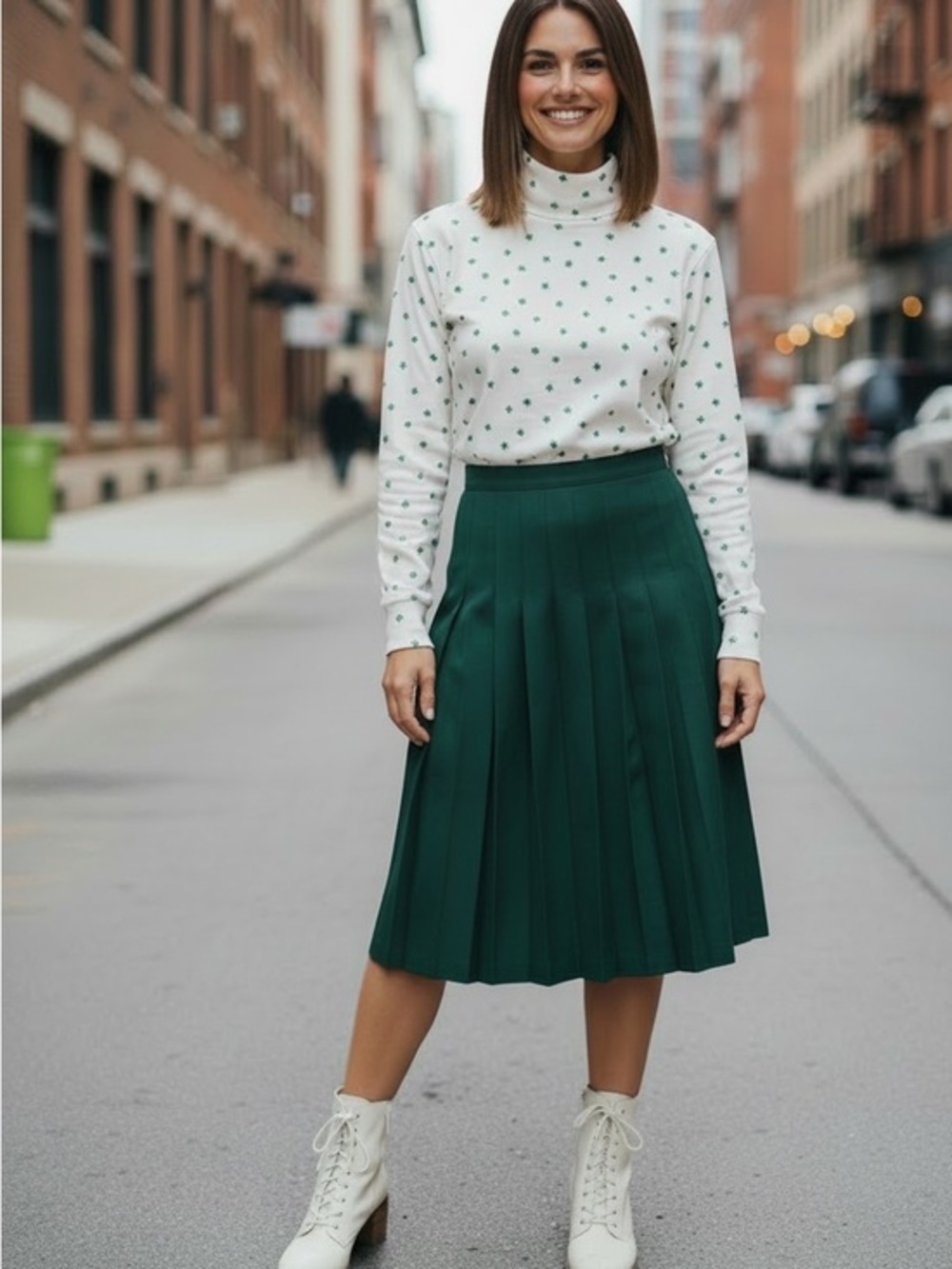 Vintage Duofold Shamrock Turtleneck